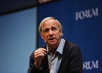 7 November 2018; Ray Dalio, Founder, Co-Chief Investment Officer & Co-Chairman, Bridgewater Associates on the Forum Stage during day two of Web Summit 2018 at the Altice Arena in Lisbon, Portugal. Photo by Harry Murphy/Web Summit via Sportsfile