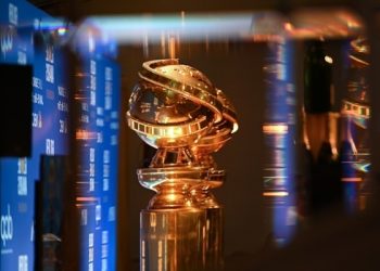 Golden Globe trophies are set by the stage ahead of the 77th Annual Golden Globe Awards nominations announcement at the Beverly Hilton hotel in Beverly Hills on December 9, 2019. (Photo by Robyn BECK / AFP) (Photo by ROBYN BECK/AFP via Getty Images)