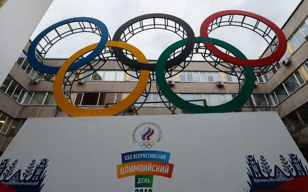 epa08056546 General view of the headquarters of the Russian Olympic Committee in Moscow, Russia, 09 December 2019. Russian Olympic Committee awaits the final decision of the World Anti-Doping Agency in Lausanne on 09 December. Russian athletes could be banned from the Olympics in Tokyo and Beijing due to manipulated laboratory doping data.  EPA/YURI KOCHETKOV