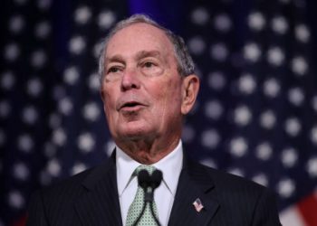 NORFOLK, VA - NOVEMBER 25: Newly announced Democratic presidential candidate, former New York Mayor Michael Bloomberg speaks during a press conference to discuss his presidential run on November 25, 2019 in Norfolk, Virginia. The 77-year old Bloomberg joins an already crowded Democratic field and is presenting himself as a moderate and pragmatic option in contrast to the current Democratic Party's increasingly leftward tilt. In recent years, Bloomberg has used some of his vast personal fortune to push for stronger gun safety laws and action on climate change. (Photo by Drew Angerer/Getty Images)