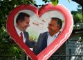 Фото: Герила акција. Груевски и Орбан