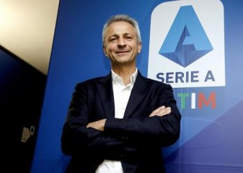 Paolo Dal Pino neo presidente della Lega di Serie A di calcio in conferenza stampa in via Rosellini a Milano, 20 gennaio 2020.ANSA/Mourad Balti Touati