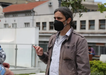Петрит Сарачини, на сетот на снимањето за Иницијативата „Направи разлика: Почитувај ги различностите“, 6 мај, 2021 фотографија: Биљана Јордановска