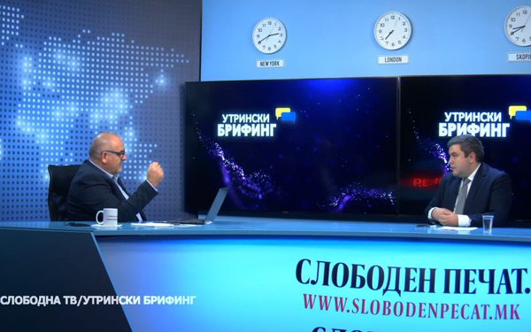 Бојан Маричиќ, гостин во Утрински брифинг/ Фото: Слободен печат