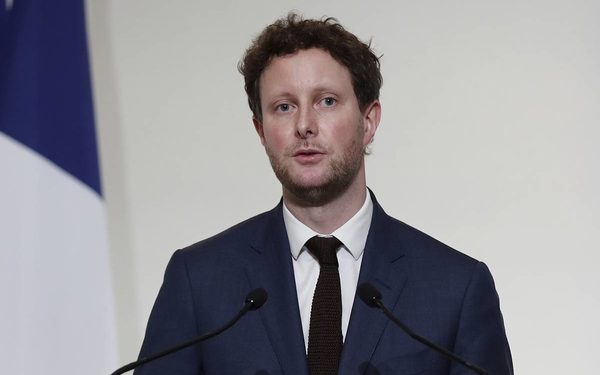 French Junior Minister for European Affairs Clement Beaune speaks during a press conference to outline France's strategy for the deployment of future COVID-19 vaccines, in Paris, Thursday Dec. 3, 2020.(Benoit Tessier/Pool via AP)