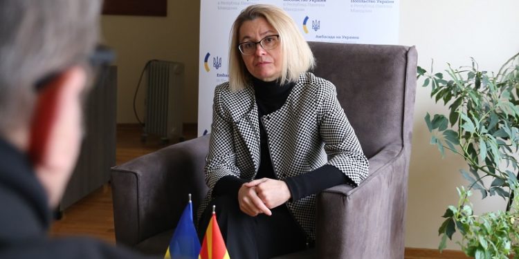 Амбасадорката на Украина во РСМ, Наталија Задорожњук (фото: А. Мехмети / ЦИВИЛ)