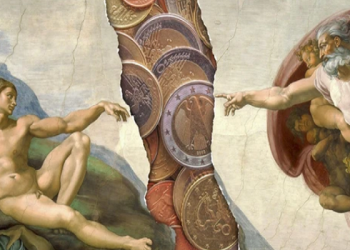 GOLD: IMAGO/PANTHERMEDIA |  THE CREATION OF ADAM BY MICHELANGELO