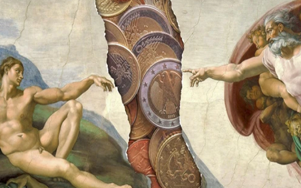 GOLD: IMAGO/PANTHERMEDIA |  THE CREATION OF ADAM BY MICHELANGELO