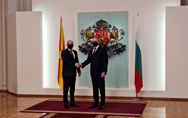 Димитар Ковачевски и Румен Радев. Бугарија, Софија. Фото: Ариан Мехмети
