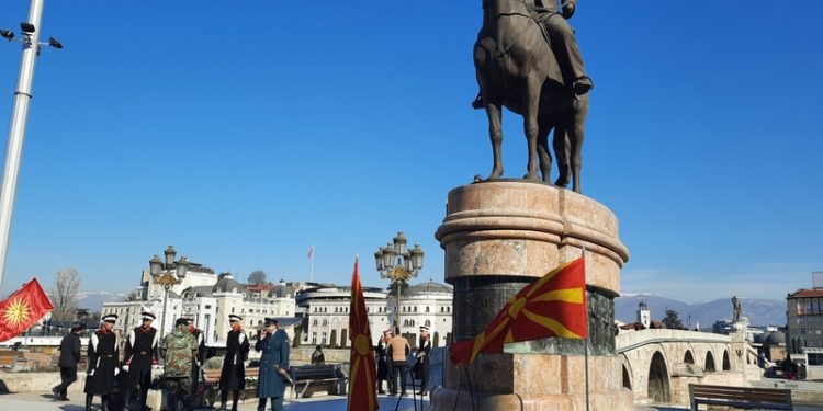 Споменик Гоце Делчев на Плоштад Македонија. Фото: М. Ацковска / Фронтлајн