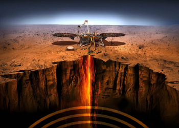 Илустрација на „InSight“ на Марс