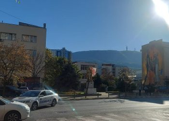 Гимназијата Јоспи Броз Тито деновиве под полициско обезбедување - фото: Биљана Јордановска/Цивил медиа