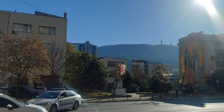 Гимназијата Јоспи Броз Тито деновиве под полициско обезбедување - фото: Биљана Јордановска/Цивил медиа