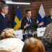 Норвешкиот премиер Јонас Гар Сторе, шведскиот премиер Улф Кристерсон и финскиот премиер Саули Ниинисто на безбедносен самит во Флен, Шведска, 22 февруари