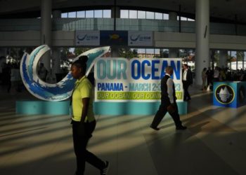Our Ocean meeting at the convention center in Panama City (AP Photo/Arnulfo Franco)