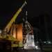 Отстранување на споменикот на Ќосето. Февруари 2018 година. Фото: Град Скопје