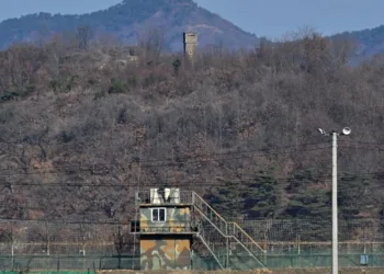 Сателитските снимки покажаа зголемена безбедност долж границата со Кореја (Photo: AFP)