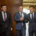 Претседателот на Владата на Република Северна Македонија, Димитар Ковачевски денеска во Братислава се сретна со претседателот на Франција, Емануел Макрон. На средбата присуствуваше и министерот за надворешни работи Бујар Османи/Фото:Влада.мк