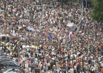 Белград 24.06.2023 г. Осми протест „Србија против насилство“ Фото: Нова.рс