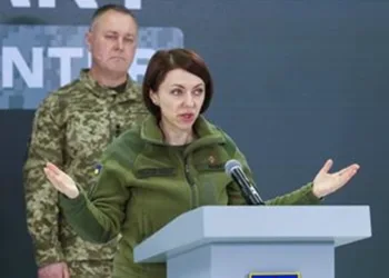 Браната Каховка беше крената во воздух од руските сили за да ги спречат украинските сили да напредуваат во јужниот регион Херсон, изјави денеска украинската заменик министерка за одбрана, Хана Малиар/Фото:ЕПА