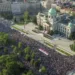 Протести „Србија против насилството“ во Белград на српските опозициски партии како реакција на двете масовни престрелки, 3 јуни 2023 година. (REUTERS/N1)