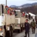 Босански бегалци од Сребреничката енклава во камиони на УН