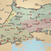 Границите на Санстефанска Бугарија во чие исцртување главна била руската рака