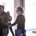 Пред почетокот на конференцијата „Украина, година на хероизмот“, амбасадорката Лариса Дир и Џабир Дерала, 24 февруари 2023