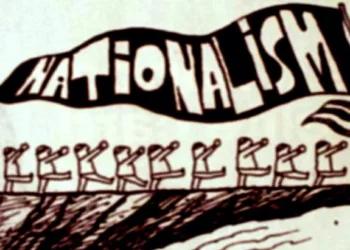 "Nationalism - Follow me!" - Editorial cartoon by Tiwwat Pattarakulvanich a.k.a 'Mor' - Bangkok Post, June 30, 2008