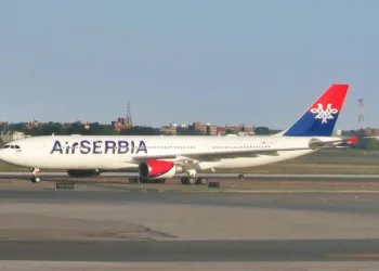 Air Serbia Airbus A330-202 at JFK Airport; Adam Moreira (AEMoreira042281) / CC BY-SA