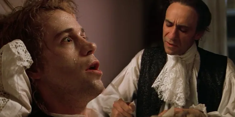 Моцарт и Салиери во филмот „Амадеус“