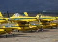 Трите „Air Tractor“ авиони на ДЗС. Фото: МИА