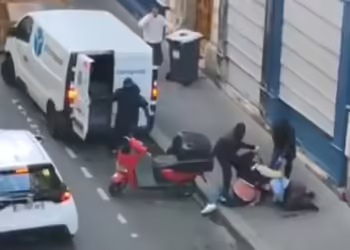 Обид за киднапирање на жена во Париз. Фото: Скриншот од видео објавено на Х