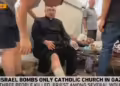 Israel atack on Gaza church Photo source: Video of Al Jazeera