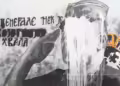 Мурал Ратко Младиќ во Белград, Фотографија/ скриншот од видео на Ал Џазира